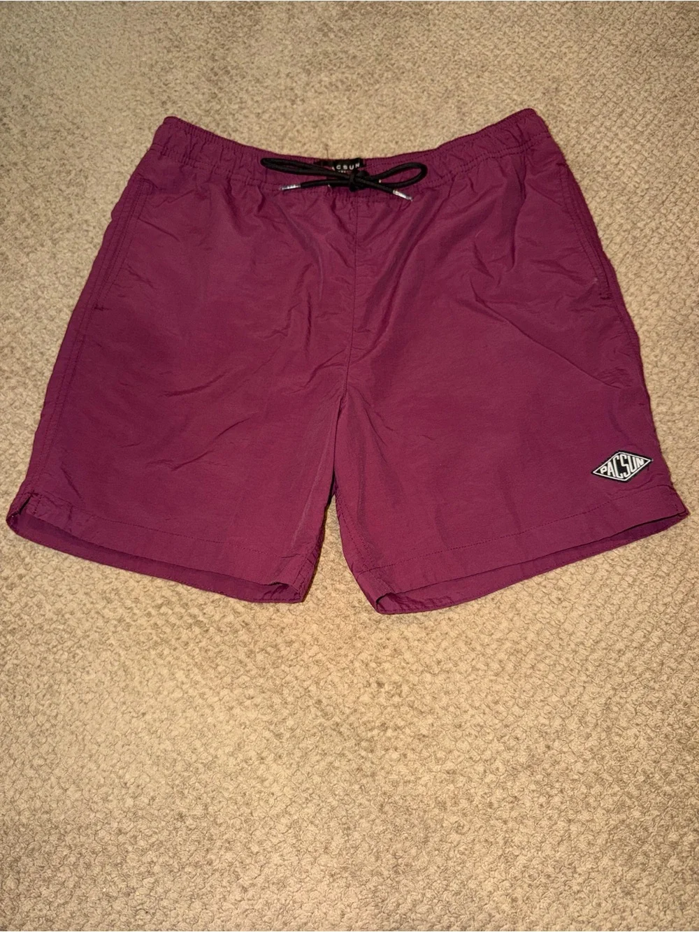 PacSun Burgundy Swim Trunks